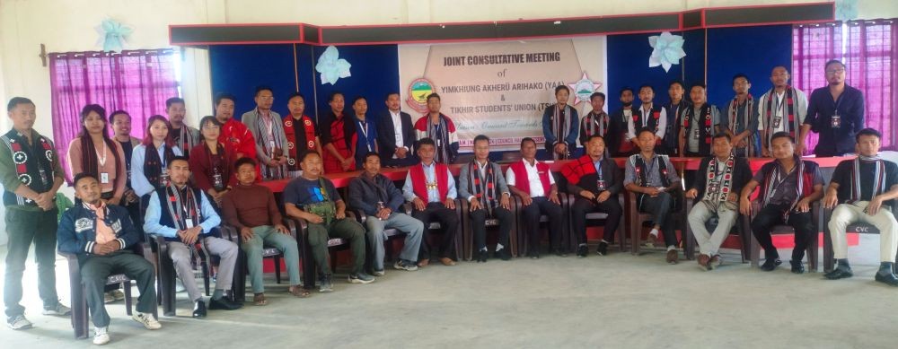 Yimkhiung Akherü Arihako and Tikhir Students’ Union held its first ever joint consultative meeting at Council Hall, Chessore Village under Shamator district on May 21.